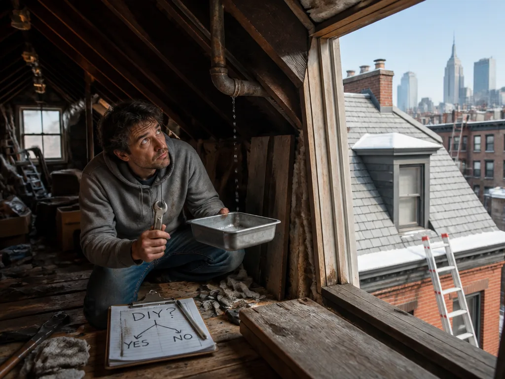 DIY vs when to call a pro for a typical roof issue